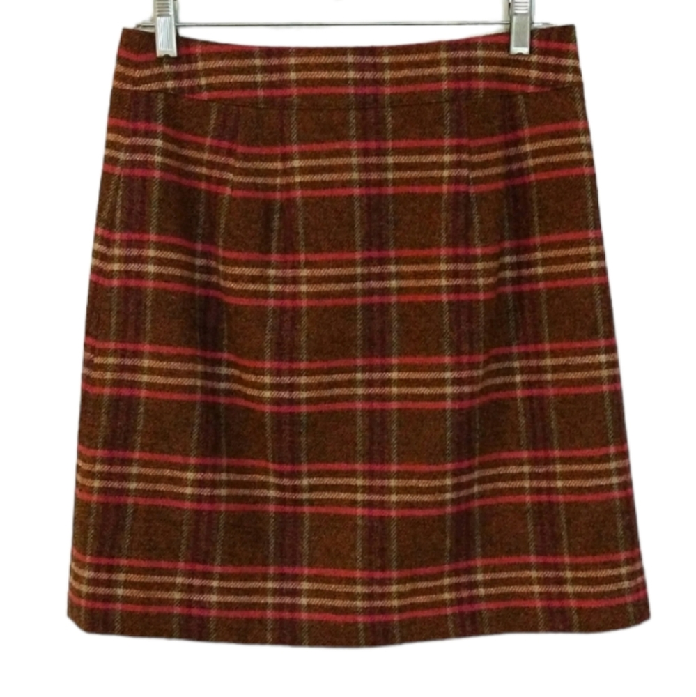 Talbots Button Front Wool Blend Pencil Mini Skirt - image 3